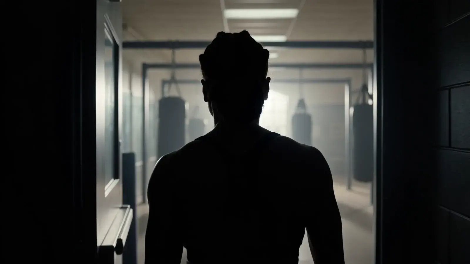 AI-generated sample by TCV Studio. A silhouetted figure stands in a doorway, head fully in frame.